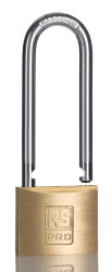 Kłódka średnica szekli: 6mm RS PRO z kluczem W budynkach, na zewnątrz Mosiądz, stal nierdzewna Mosiądz