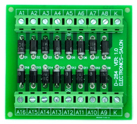 ELECTRONICS-SALON Common Cathode 16 Diode Network Module, 1N5408 3A 1000V.