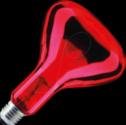 390951012 Infrared lamp, E27, R95, 100 W, red