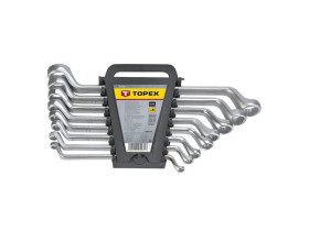 Klucze oczkowe odgięte 6-22 mm zestaw 8 szt. 35D856 TOPEX