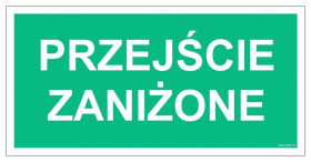 ZNAK - AC039 Przejście zaniżone 20 x 10 cm FS - Folia samoprzylepna foto.