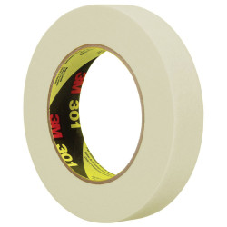 3M 7100042901 Performance Industrial Masking Tape 301E, 24 mm x 50 m, Beige