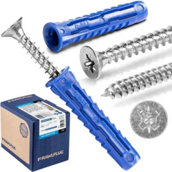 Kołek uniwersalny Rawlplug 8x65 z wkrętem 5x80 4ALL-08065+5080 – 50 szt.