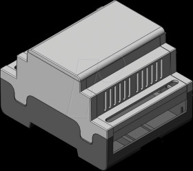 449-340-55 apraRail DB 4 modules, ventilated, closed