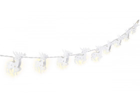 10 lampek LED Renifer białe