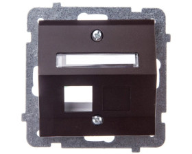 SONATA Obudowa gniazda komputerowego pojedynczego skośna czekoladowy metalik GPK-1RS/p/40