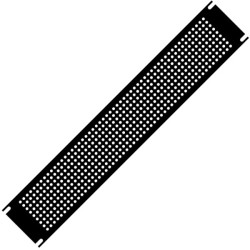Hammond PPFS19001BK2 1U Steel Blank Panel Black - Perforated 483 x 2 x 44