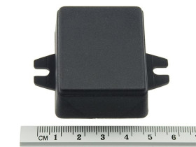 Obudowa Z47U z uszami; czarna; ABS; 20x40x50mm