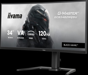GCB3482WQSU-B1 86-cm curved monitor, UWQHD, USB, loudspeaker
