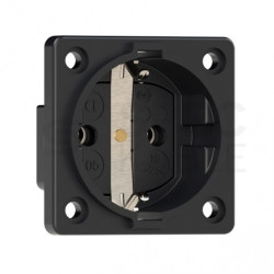 Gniazdo prądowe tablicowe [2P+Z] Schuko 230V 16A czarne IP20 P-Nova+ PCE