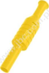 1063-GE Gniazdo na przewód, 4mm, bezpieczne (tuleja stała), 1kV=/~, kat.III, 24A, żółte, ELECTRO-PJP, 1063GE, 1063-J