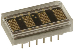 Wyświetlacz diodowy LED 4-znakowy 7 x 5 1 mcd 5 x 7, Zielony 4.6mm Broadcom 574 nm