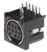 GMDIN-D-9P Gniazdo DIN-mini 9 pin do druku (typ9)