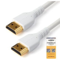 StarTech.com RHDMM2MPW 6ft (2m) Slim HDMI 2.0 Cable, Flexible Premium Certified