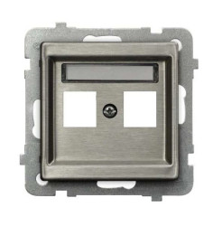 SONATA Obudowa gniazda podwójnego stal inox GPK-2RM/p/37