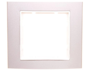 Berker B.3/B.7 Glas Ramka pojedyncza aluminium/śnieżnobiała 10113904