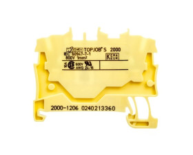 Złączka szynowa 2-przewodowa 1,0mm2 żółta 2000-1206 TOPJOBS