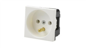 Gniazdo Zasilające Pojedyncze Białe 45X45