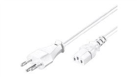 Sn315-3/07/2.0Wh Kabel Iec C13 Żeński,Sev-1011 (J) Wtyk Pvc 2M Biały 10A 250V