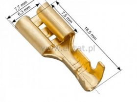 Konektor GN ( nasuwka) mosiądz 6,3/ J-2,5+ zacz.