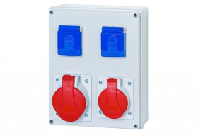 Rozdzielnica budowlana BERGAMO 1x5P 16A 1x5P 32A 2x2P+Z ITALINE ITA00115 ELIT50525