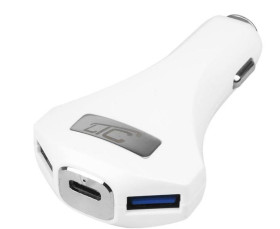 Ładowarka samochodowa USB QC3.0 3A + TYPE-C 3A + USB 3A