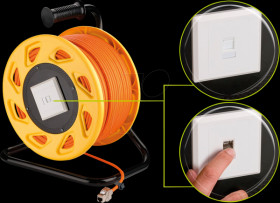 58934 CAT6a - Kabeltrommel - 50 Meter, CAT7a Kabel