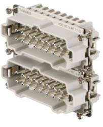 Pin contact insert, 6, 16 pole, equipped, tension clamp connection, with PE contact, 1745860000