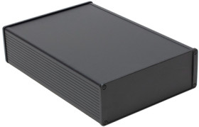 Aluminum RF enclosure, (L x W x H) 280 x 191 x 68 mm, black, IP54, 1457U2801EBK