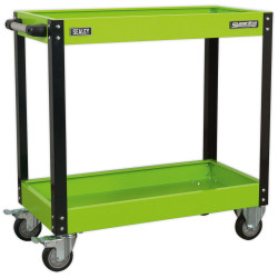 Sealey CX109HV Workshop Trolley 2-Level Heavy-Duty - Hi-Vis Green