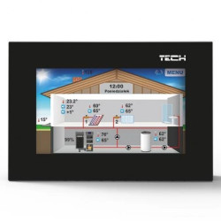 TECH ST-281 - Regulator pokojowy z komunikacją RS kolor czarny