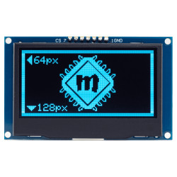 Wyświetlacz OLED 2,42" 128x64px niebieski