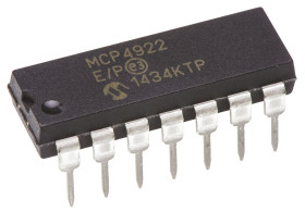 DAC 12 bitów Microchip Otwór przezierny C/A: 2 14 -pinowy PDIP