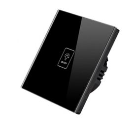 Włącznik dotykowy szklany czarny działa z sonoff Bridge eWeLink