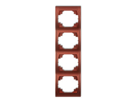 LOGO Ramka pionowa 4 poczwórna brązowy metalik 9LRV-4 KARLIK