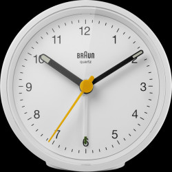 BC12W Quartz alarm clock white