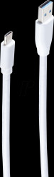 BS13-31046 USB cable 3.0, A connector > C connector, white, 3 m