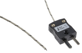Termopara z odsłoniętym złączem J średnica 1/0.3mm długość 10m -60°C do +350°C Wtyk miniaturowy RS PRO