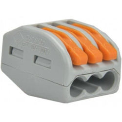 Szybkozłączka 3x 0,08-4,0mm2 uniwersalna (na drut / na linkę) 400V/32A ORYGINALNA woreczek 10szt. 222-413