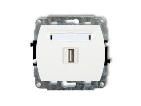TREND Gniazdo USB-AA 2.0 biały GUSB-1 KARLIK