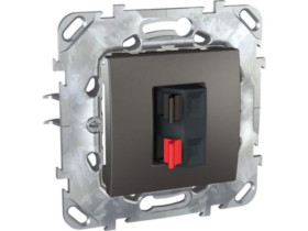 UNICA CLASS Gniazdo głośnikowe grafit MGU50.486.12Z SCHNEIDER ELECTRIC