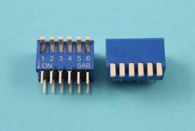 DIP SWITCH 6-PIN BLUE PIANO