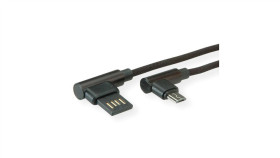 Roline Kabel Usb 2.0, A Odwracalny - Micro B (Kąt 90), M/M, Czarny, 3 M