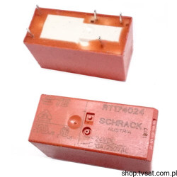 RT174024 Relay 24VDC 10A Monostable SPDT THT SCHRACK