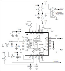 High-Linearity 1700MHz to 2200MHz Down-Conversion Mixer with LO Buffer/Switch