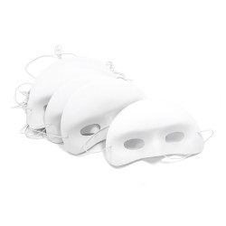 Major Brushes 7078-10 Flocked Plastic Half Facemasks Pack 10