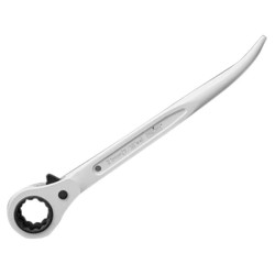 Priory PRI604WHITAG 604 Short Bent Reversible Ratchet Podger 19 x 21mm White