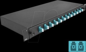 67004 19" FO splice box, 12x LC duplex OM3, 1RU