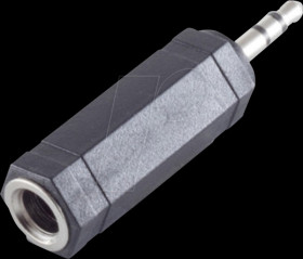 1102008 Jack plug 3.5mm on jack coupler 6.3mm