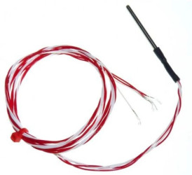 Termopara typ PT 1000, -50C do +200C 125mm kabel 1m, Stal nierdzewna 316